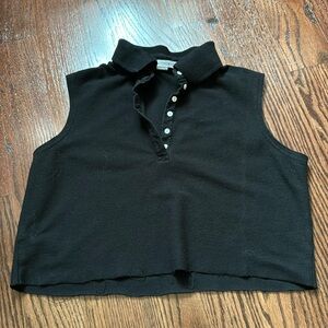cropped polo tank top